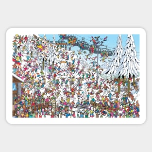 Skiing Stars Sticker